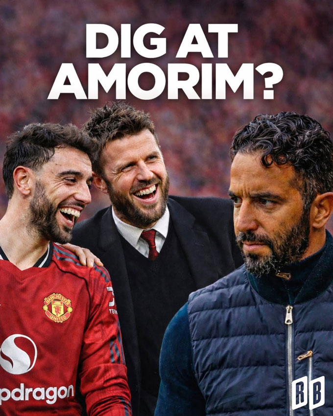 Carrick và Bruno đang khiến Amorim bẽ mặt vì cách sử dụng tiền vệ người Bồ Đào Nha - Ảnh: Redandblackunited