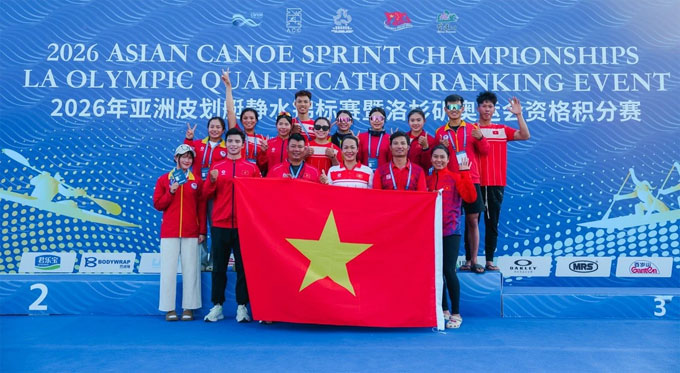 Canoeing Việt Nam giành 5 huy chương ở giải vô địch châu Á 2026, mở ra cơ hội giành vé dự Olympic 2028