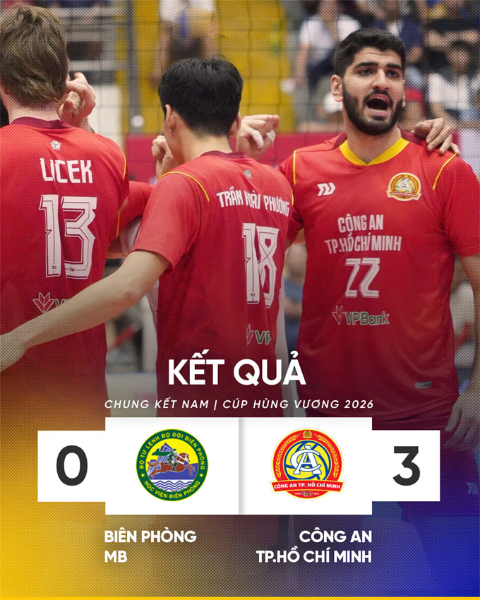 Công an TP.HCM vô địch Cúp Hùng Vương 2026