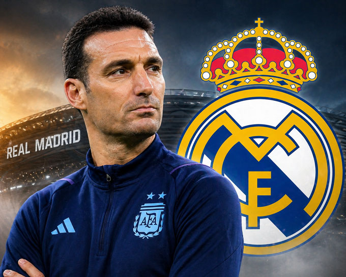 Scaloni được liên hệ dẫn dắt Real - Ảnh: AI