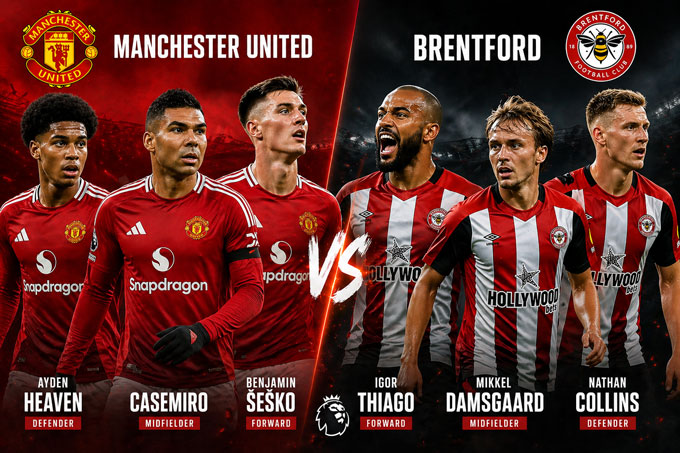 Những màn đối đầu đáng chú ý khác ở trận MU vs Brentford - Ảnh: AI