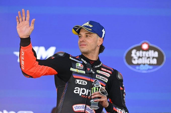 Bezzecchi củng cố vị trí số 1 bảng xếp hạng cá nhân