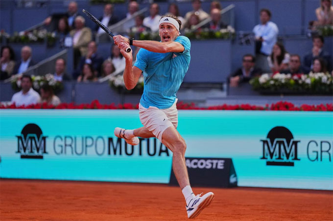 Alexander Zverev lần thứ 9 liên tiếp vào vòng bốn Madrid Open. Ảnh: ATP