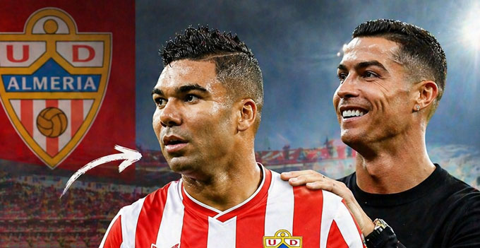 Ronaldo muốn Casemiro sang Almeria - Ảnh: AI