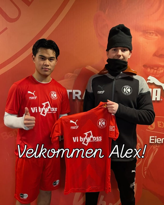 Alex từng thi đấu futsal và hiện đang khoác áo CLB 11 người Kolstad - Ảnh: kolstadfotball