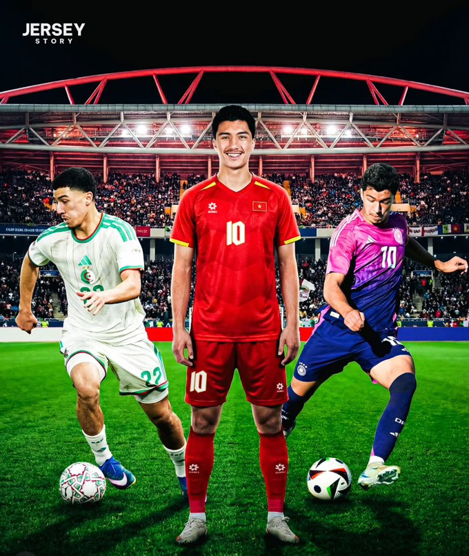 Maza mang 3 dòng máu Đức, Algeria và Việt Nam nhưng đã chọn khoác áo ĐT Algeria - Ảnh: Jersey Story