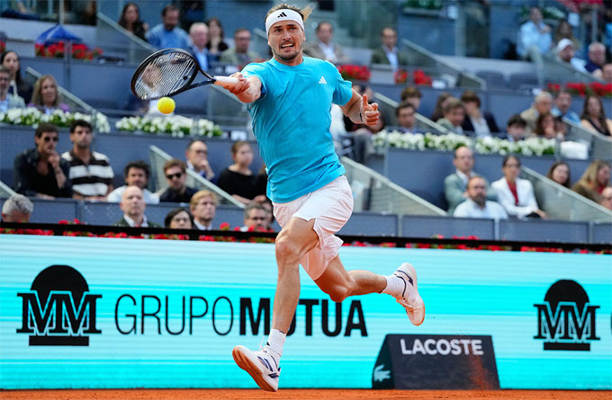 Zverev lần thứ 4 góp mặt ở chung kết Madrid. Ảnh: ATP