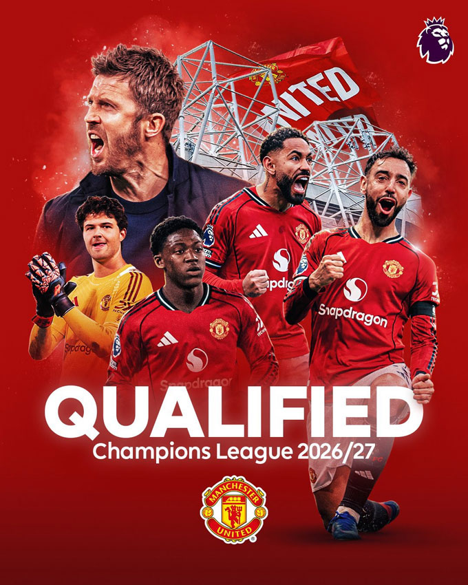 MU chính thức có vé dự Champions League 2026/27 - Ảnh: Premier League