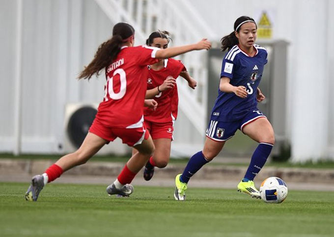 U17 nữ Nhật Bản thắng đậm nhất ở loạt trận đầu tiên của VCK U17 nữ châu Á 2026. Ảnh: AFC