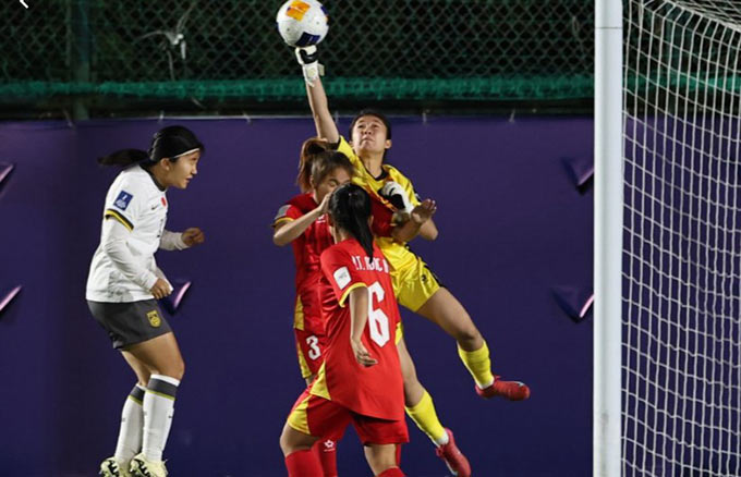 U17 nữ Việt Nam không thể tạo ra bất ngờ trước U17 nữ Trung Quốc