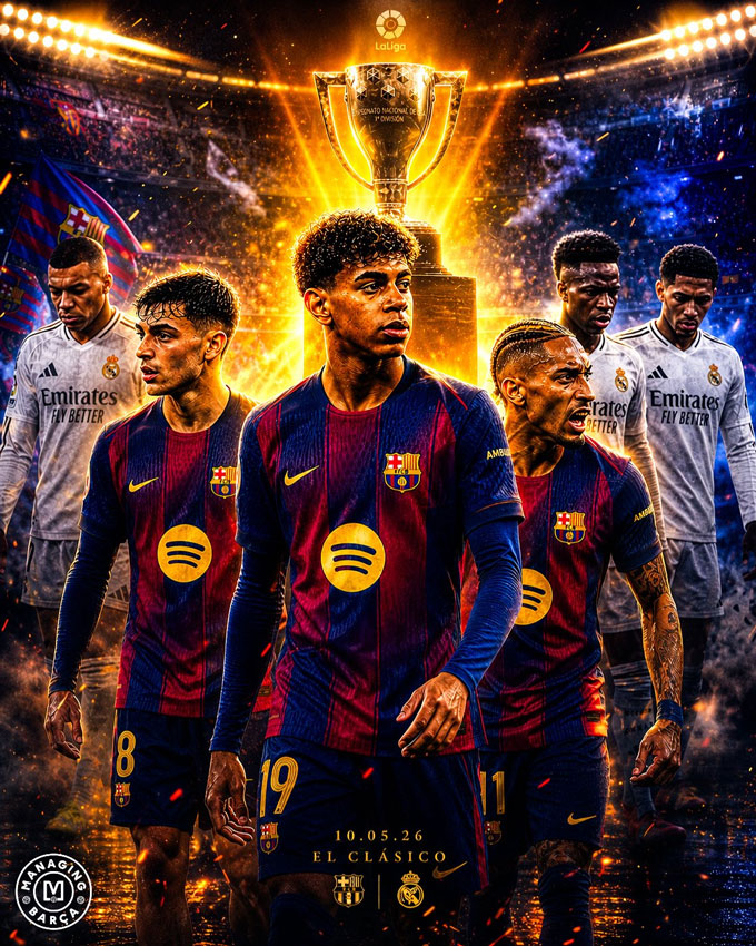 Barca sẽ phải chờ tới trận El Clasico mới có thể đăng quang - Ảnh: Managing Barça