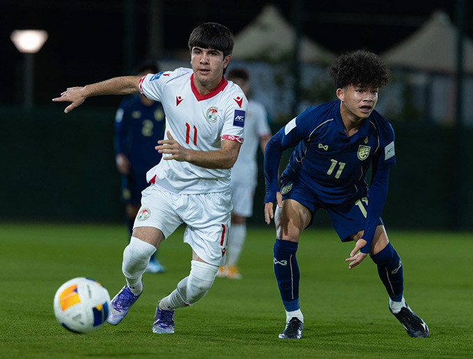 U17 Thái Lan thua U17 Tajikistan - Ảnh: AFC 