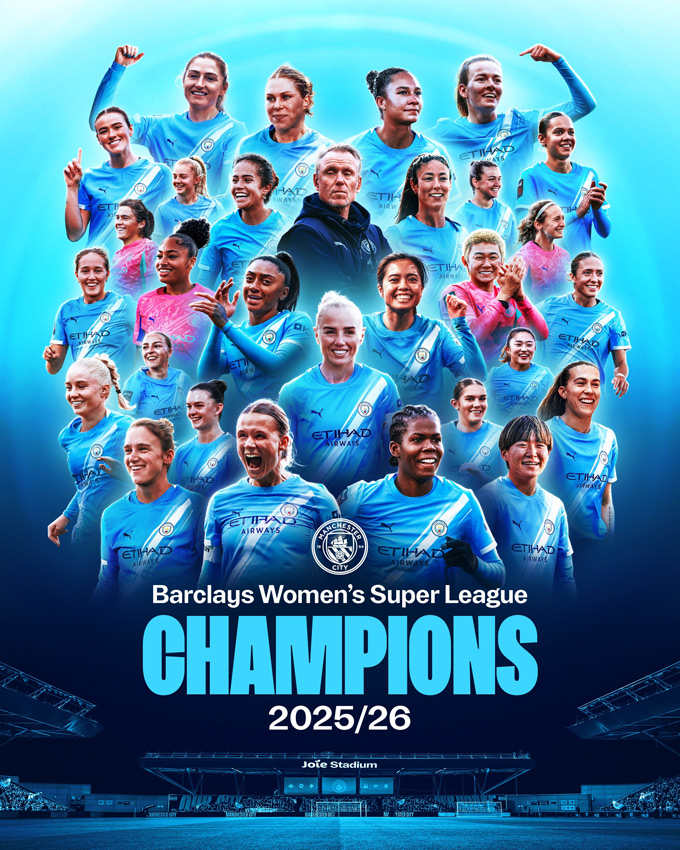 Đội nữ Man City đã xuất sắc giành chức vô địch 