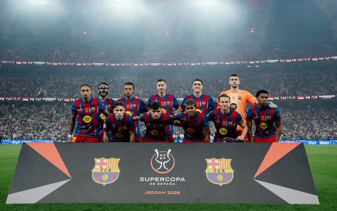 Ngay cả danh hiệu Siêu Cúp Tây Ban Nha cũng khiến Barca phải móc hầu bao. Ảnh: FC Barcelona