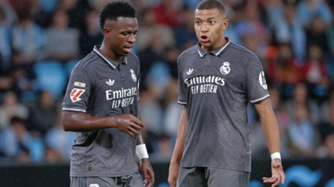 Tiền đạo Vinicius Jr gần đây công khai chỉ trích đồng đội Kylian Mbappe