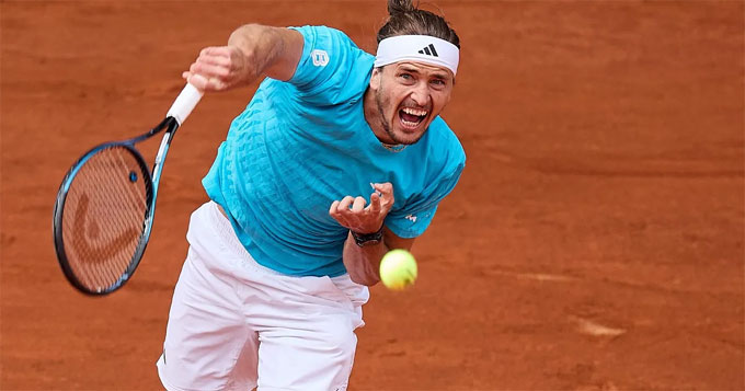 Zverev thắng 70% điểm giao bóng một cả trận (35/50). Ảnh: ATP