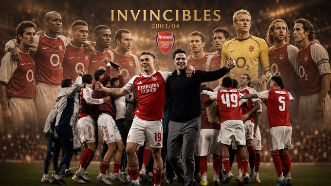 Arsenal chỉ còn cách sự bất tử hai chiến thắng