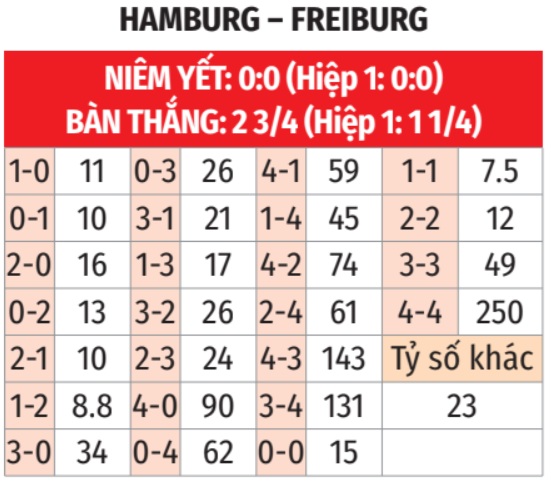 Hamburg vs Freiburg