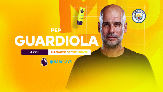 Pep có lần thứ 13 giành giải HLV xuất sắc nhất tháng - Ảnh: premierleague.com