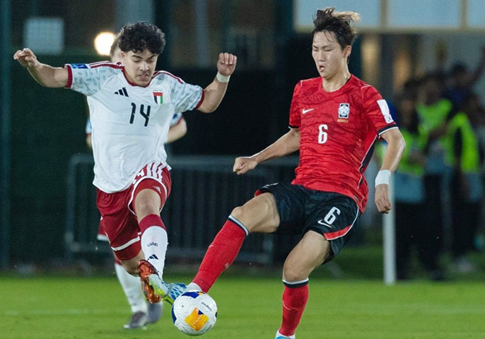 U17 Hàn Quốc vất vả hoà U17 UAE 