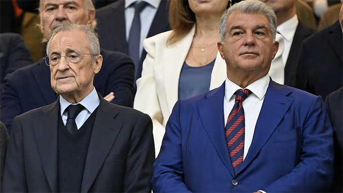 Chủ tịch Perez có thể không tới Camp Nou, nơi Laporta đang biến thành mỏ vàng cho Barca