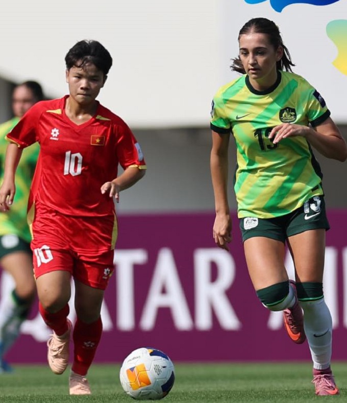 U17 nữ Australia cho thấy sự vượt trội so với U17 nữ Việt Nam 