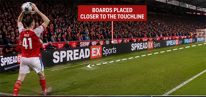 Sunderland để bảng quảng cáo quá sát đường biên gây khó khăn cho đối thủ