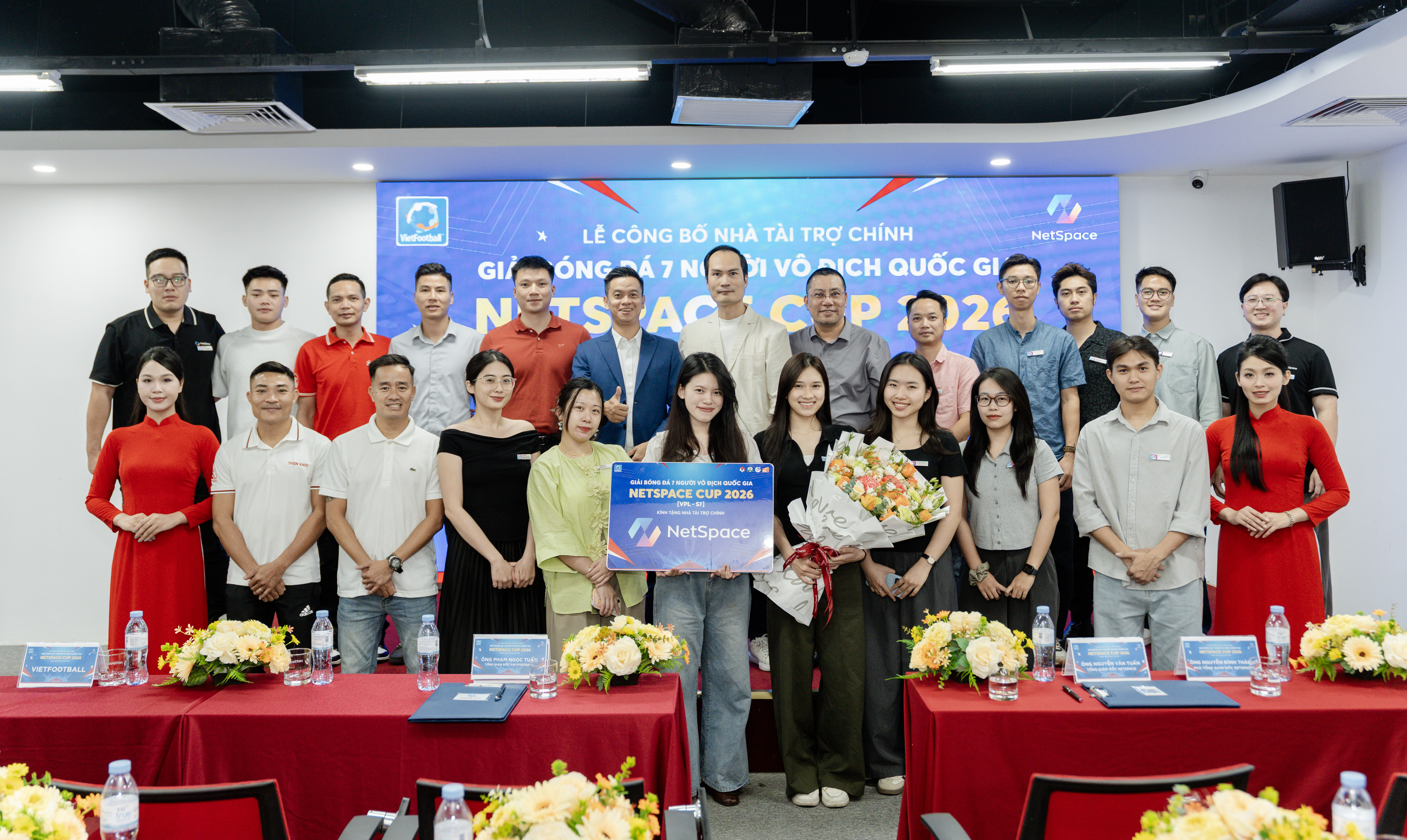 Lễ công bố nhà tài trợ chính Giải bóng đá 7 người VĐQG NetSpace Cup 2026