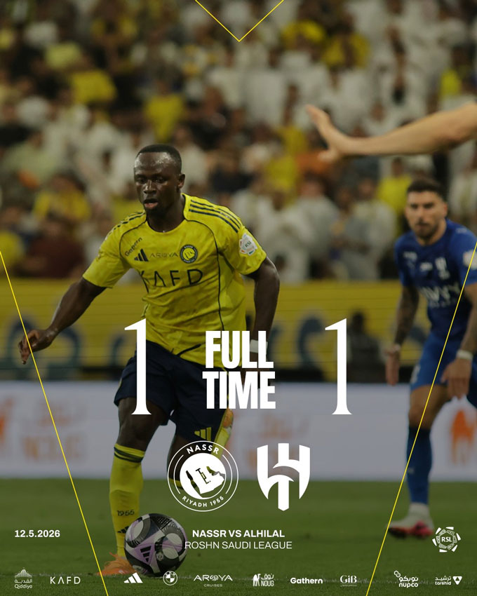 Al Nassr bị Al Hilal cầm hòa phút cuối - Ảnh: @AlNassrFC_EN