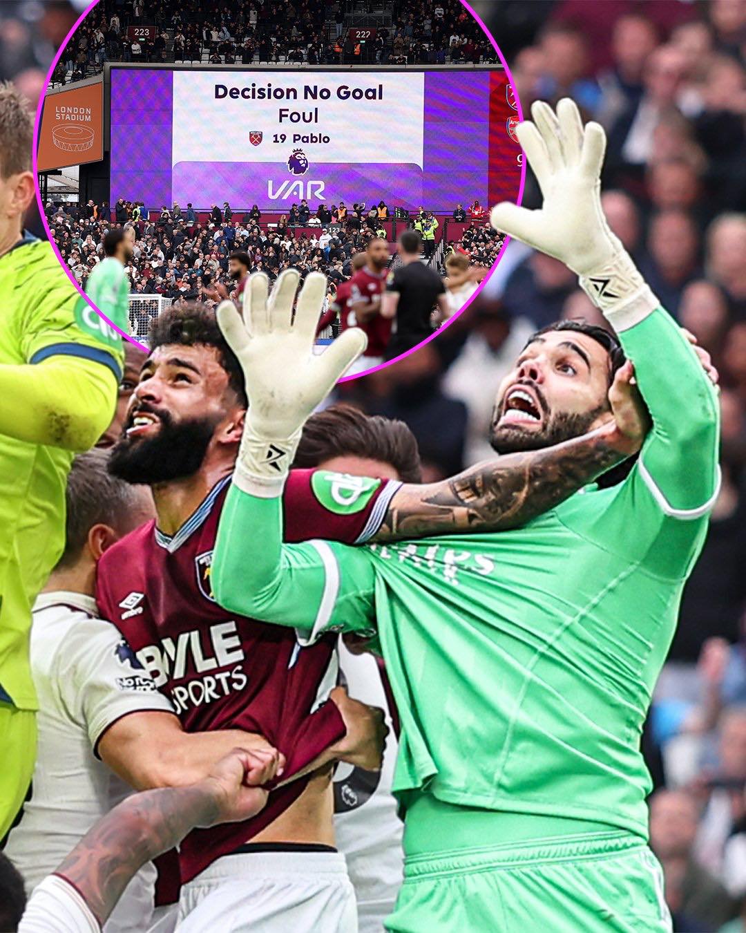 Pha bóng mà West Ham không tin bị từ chối bàn thắng
