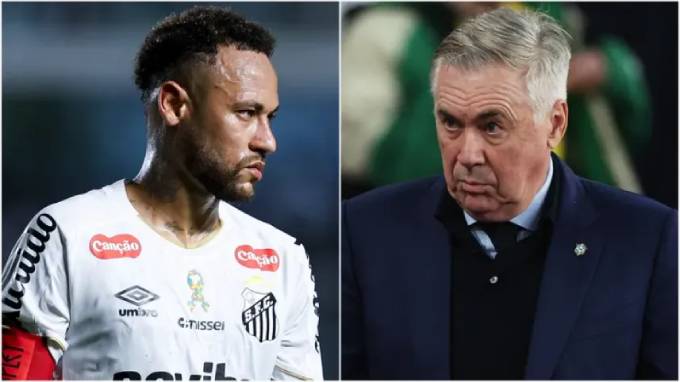Carlo Ancelotti chưa chắc sẽ triệu tập Neymar (ảnh: Reddit)
