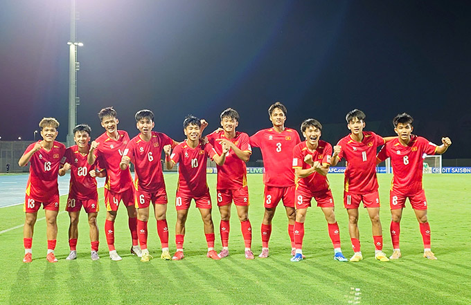 U17 Việt Nam liên tiếp vượt lên - Ảnh: VFF 