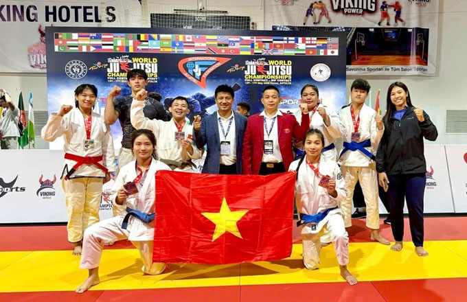 Jujitsu Việt Nam giành 6 HCV và 2 HCĐ. Ảnh: JJVN