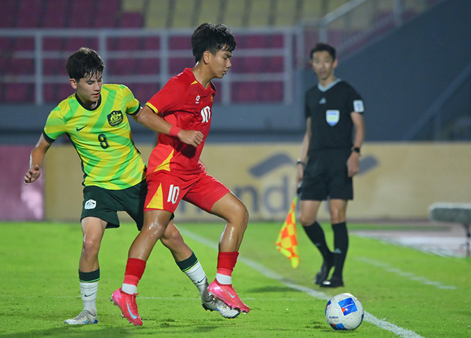 Nguyễn Lực đang là niềm hy vọng số 1 của U17 Việt Nam trong hành trình đến World Cup - Ảnh: VFF 