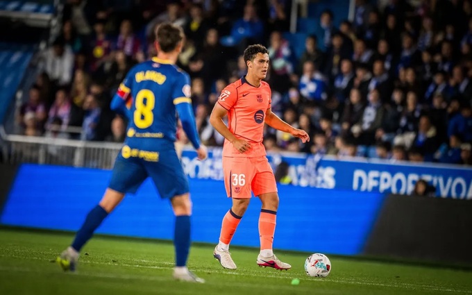 Cortes vừa có màn ra mắt rất ấn tượng trong trận gặp Alaves. Ảnh: FC Barcelona
