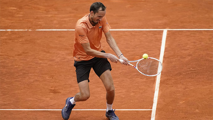 Cả trận, Medvedev mắc 7 lỗi kép. Ảnh: ATP