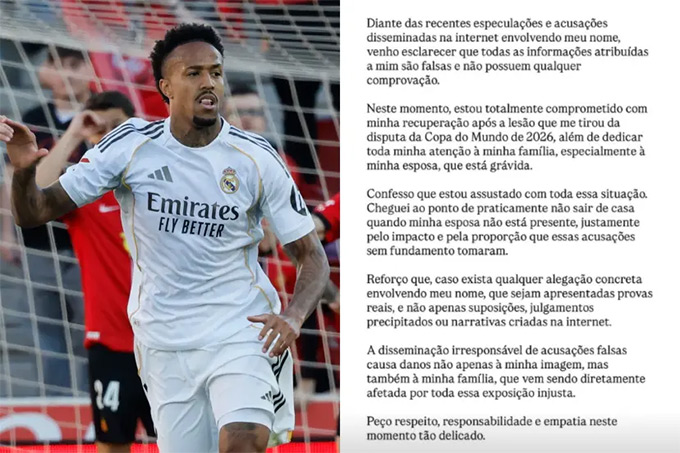 Militao bị cáo buộc thuê gái gọi cho Vinicius