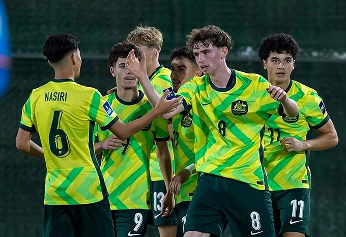 U17 Australia hơn cả tuổi đời lẫn tầm vóc so với U17 Việt Nam - Ảnh: Football Australia 