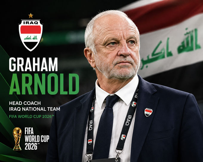 HLV Graham Arnold rất được NHM bóng đá Iraq yêu mến