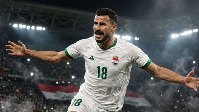 Aymen Hussein là niềm hy vọng số 1 của Iraq tại World Cup 2026
