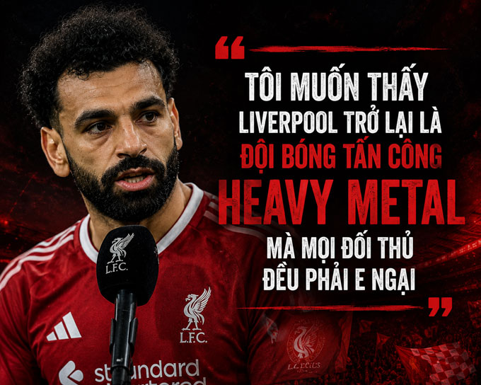 Salah ám chỉ lối chơi của Liverpool dưới thời Slot không đủ tốt