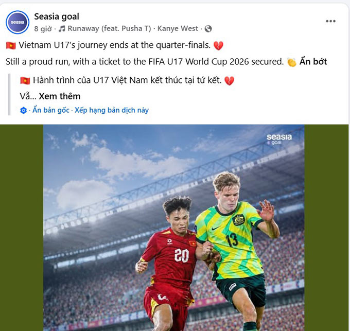 Seasia Goal gọi hành trình của thầy trò HLV Roland là "Những bước chân đầy tự hào"