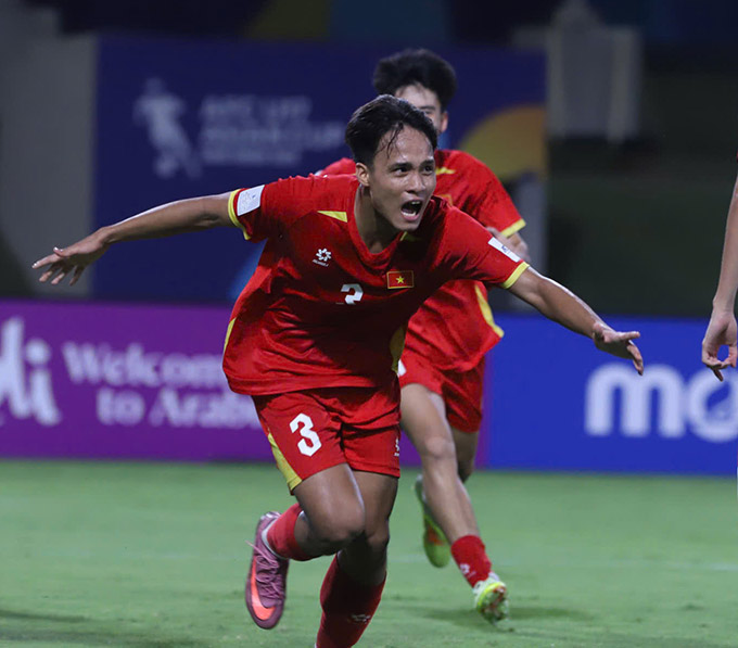Mạnh Cường là "hòn đá tảng" của U17 Việt Nam tại giải U17 châu Á 2026 - Ảnh: VFF 