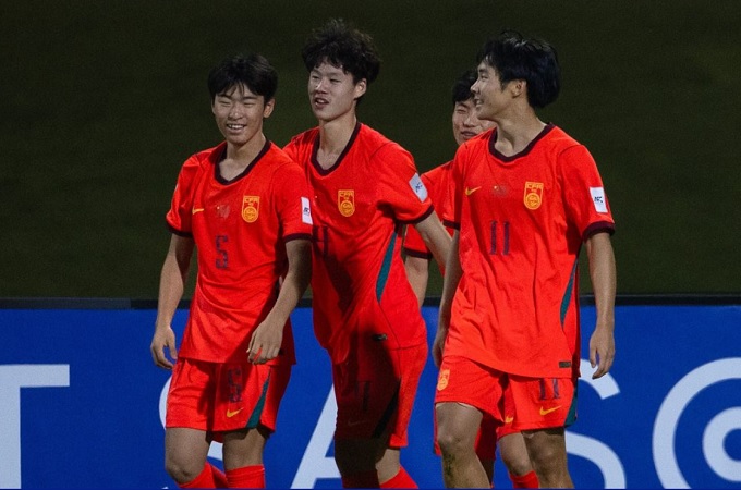 Niềm vui chiến thắng của U17 Trung Quốc 