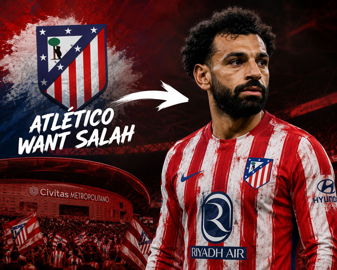 Atletico có thể là bến đỗ mới cho Salah
