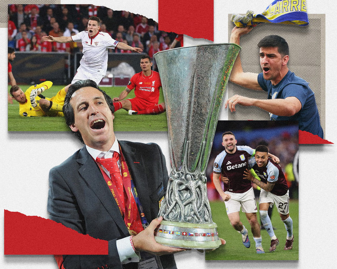 Trước khi đăng quang cùng Aston Villa, Emery từng vô địch với Sevilla và Villarreal. Ảnh: The Guardian