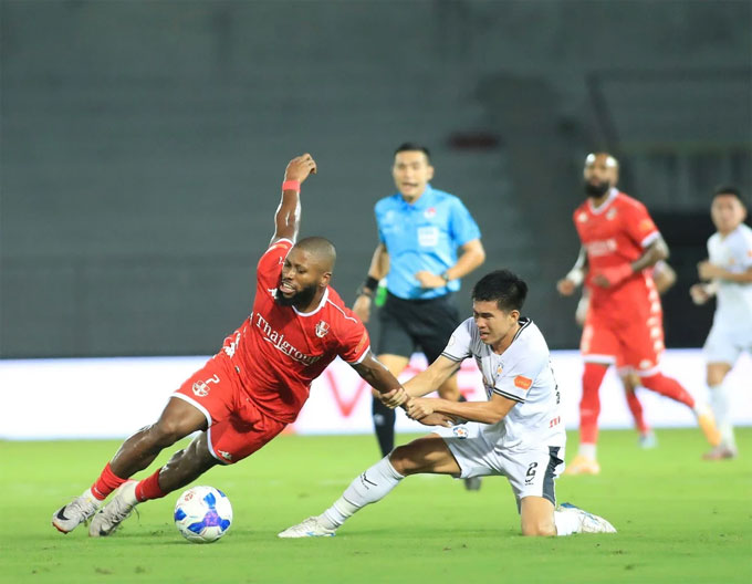 Hải Phòng đánh bại Đà Nẵng 3-1 ở lượt đi. Ảnh VPF