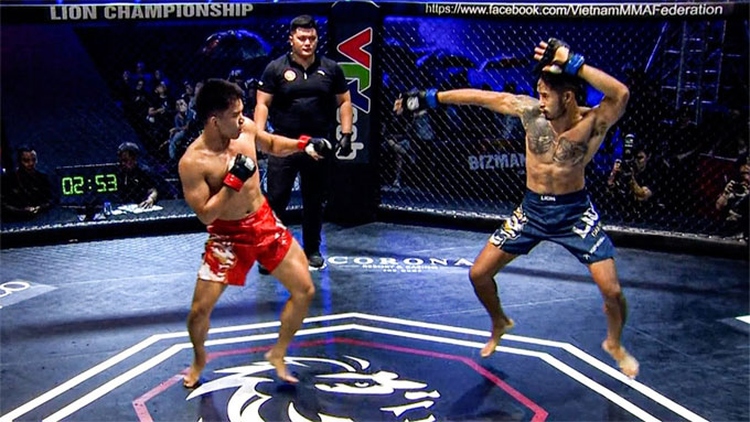 Bạch Văn Nghĩa và Trần Minh Nhựt múa quyền ở LION Championship 25