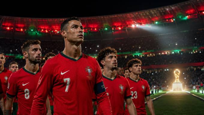 Bên cạnh Ronaldo là những đồng đội xuất sắc (ảnh do AI tạo)