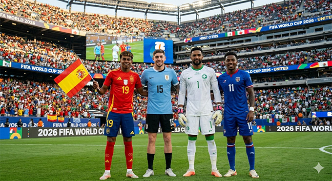 Tây Ban Nha và Uruguay được đánh giá sáng cửa đi tiếp